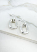 ENVY Silver Square Hoop Earring